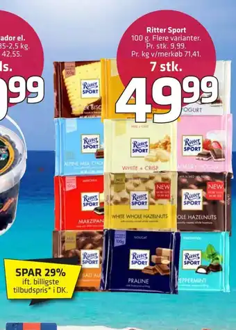Fleggaard Ritter sport chokoladeplade alpenmilch tilbud