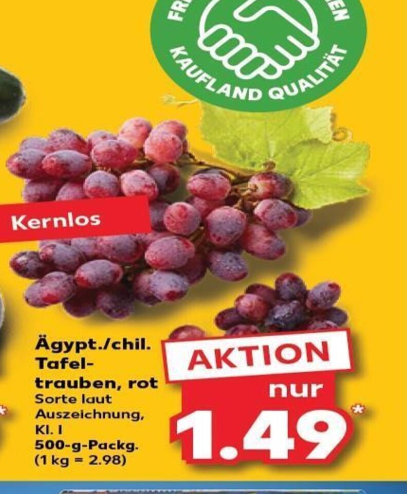 Ägypt. /chil. tafel-Trauben, rot tilbud hos Kaufland