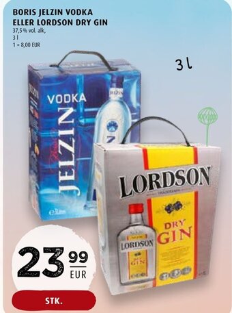 Scandinavian Park Boris Jelzin Vodka Eller Lordson Dry GIn tilbud