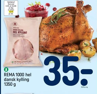 REMA 1000 Rema 1000 hel dansk kylling 1350 g tilbud
