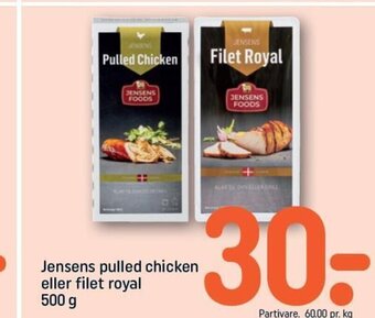 REMA 1000 Jensens pulled chicken eller filet royal tilbud