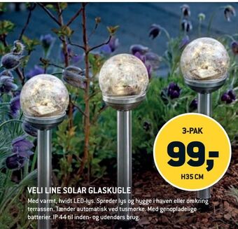Veli line solar glaskugle