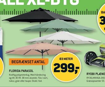 XL-BYG Florida parasol tilbud