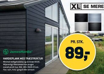 XL-BYG Hardieplank med træstruktur tilbud