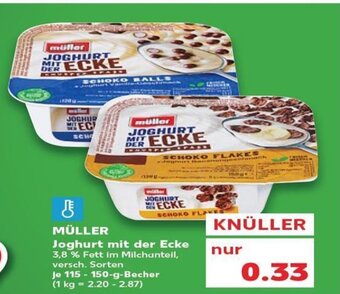 Kaufland DE Müller joghurt mit der ecke tilbud