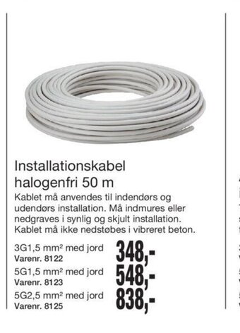 Harald Nyborg Installationskabel halogenfri 50 m tilbud