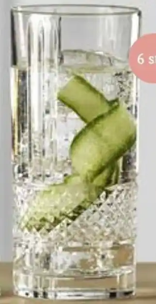 Kop & Kande Lyngby Glas. Highball 6 stk tilbud