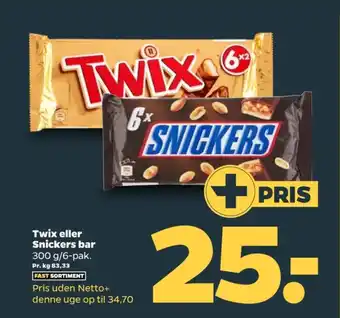 Netto Twix chokoladebar tilbud