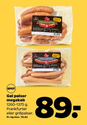 Netto Gøl grillpølser tilbud