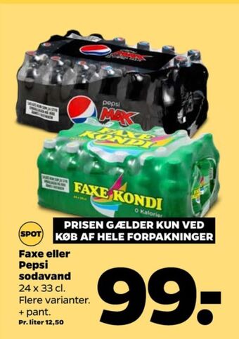 Netto Faxe kondi sportssodavand tilbud