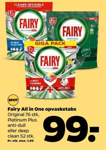 Netto Fairy maskinopvask-tabs tilbud