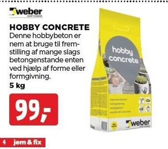 jem & fix Hobby concrete tilbud