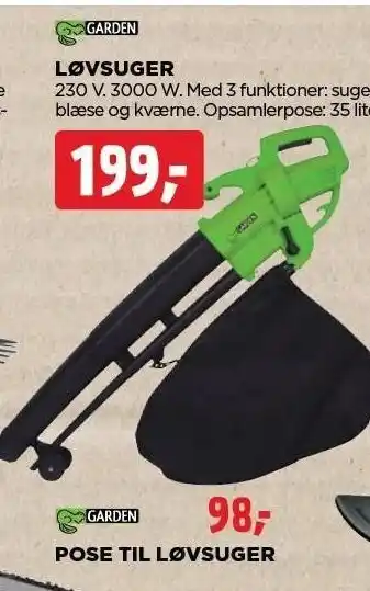 Løvsuger el. pose