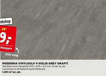 Moderna vinylgulv v-solid grey grafit