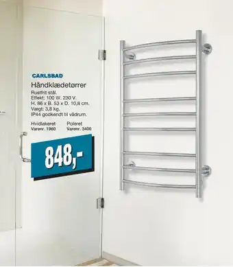 CARLSBAD håndklædetørrer