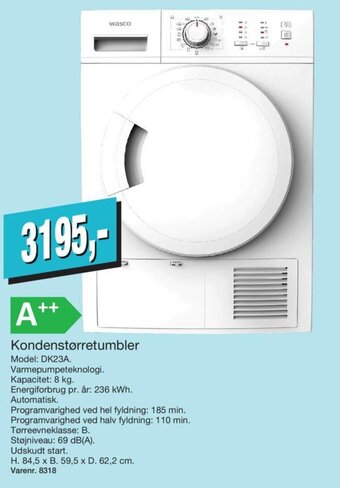 Harald Nyborg Kondenstørretumbler tilbud