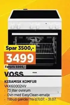 Voss keramisk komfur vkk60002hv