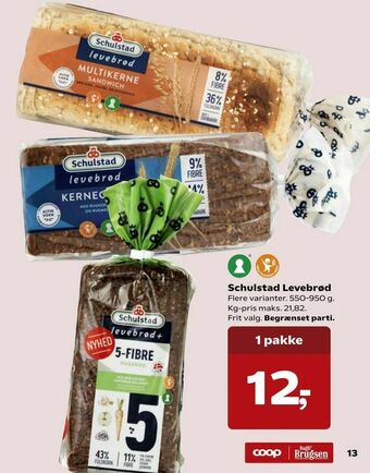 Dagli'Brugsen Schulstad Levebrød tilbud