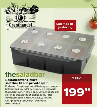Restaurantens lækre salatbar til alle private hjem