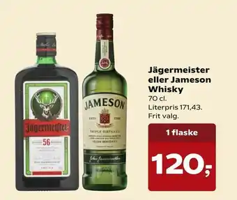 Jägermeister eller Jameson Whisky
