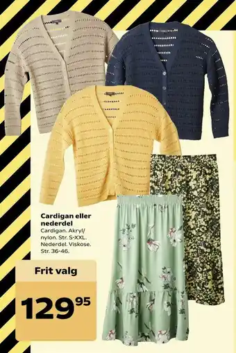 Kvickly Cardigan eller nederdel tilbud