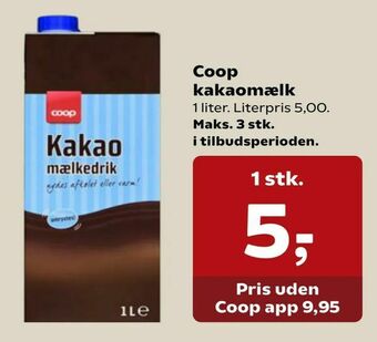 Kvickly Coop kakaomælk tilbud
