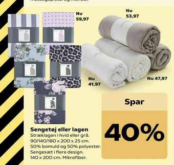 Kvickly Sengetøj eller lagen tilbud