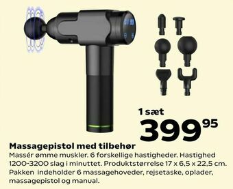 Kvickly Massagepistol med tilbehør tilbud