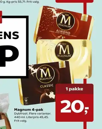 Kvickly Magnum 4-pak tilbud