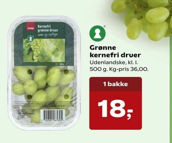 Grønne kernefri druer
