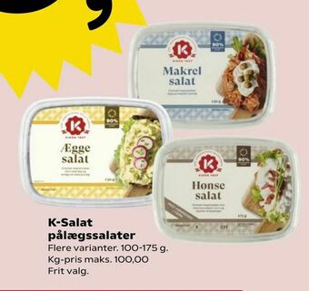 Kvickly K-Salat pålægssalater tilbud