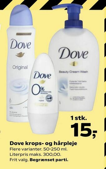 Kvickly Dove krops- og hårpleje tilbud