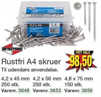 Harald Nyborg Rustfri A4 skruer tilbud