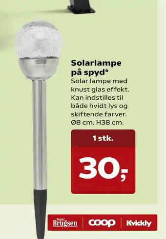 Kvickly Solarlampe på spyd tilbud