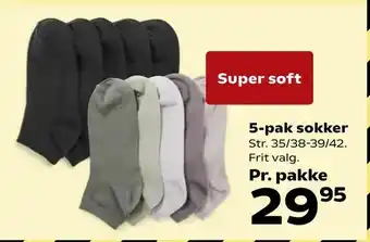 Kvickly 5-pak sokker tilbud