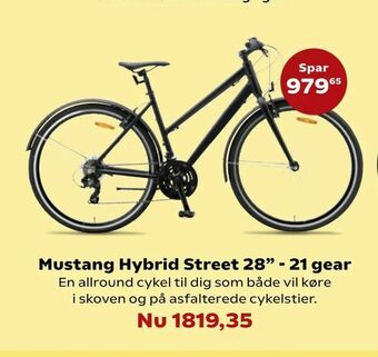 Kvickly Mustang Hybrid Street 28" - 21 gear tilbud