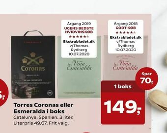 SuperBrugsen Torres Coronas eller Esmeralda i boks tilbud