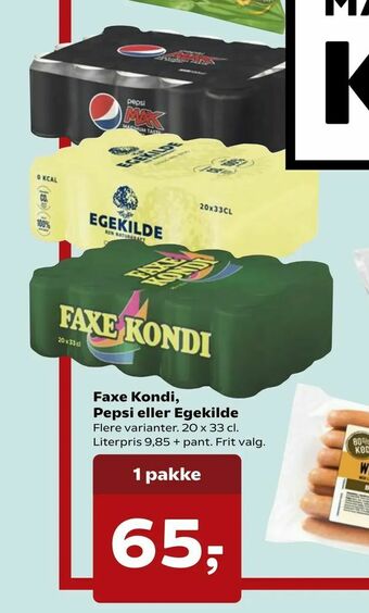 Faxe Kondi, Pepsi eller Egekilde