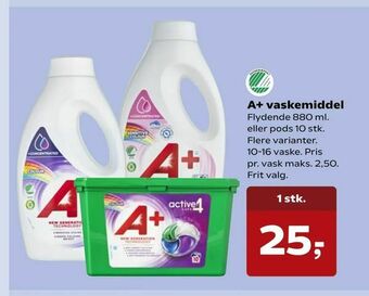 SuperBrugsen A+ vaskemiddel tilbud
