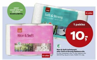 SuperBrugsen Nice & Soft toiletpapir eller Soft & Strong køkkenrulle tilbud
