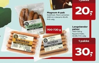SuperBrugsen Langelænder pølser tilbud