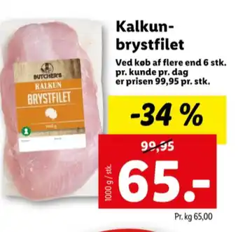 Lidl Butchers kalkunbrystfilet tilbud