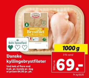 Lidl Vilstrupgård kyllingebrystfilet tilbud