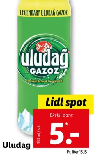 Lidl Uludag gazoz sodavand tilbud