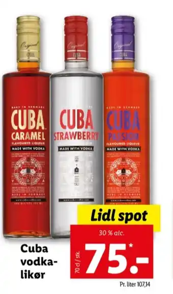 Lidl Cuba vodka tilbud