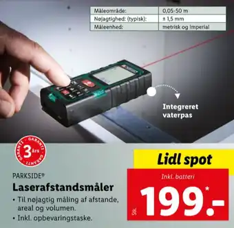 Lidl Parkside afstandsmåler tilbud