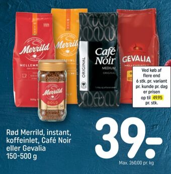Mellemristet kaffe formalet