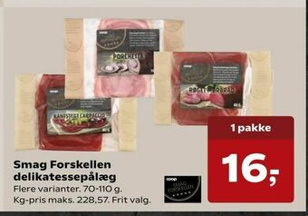 SuperBrugsen Smag Forskellen delikatessepålæg tilbud