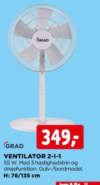 jem & fix Grad ventilator tilbud