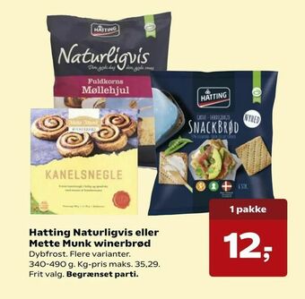 SuperBrugsen Hatting Naturligvis eller Mette Munk winerbrød tilbud